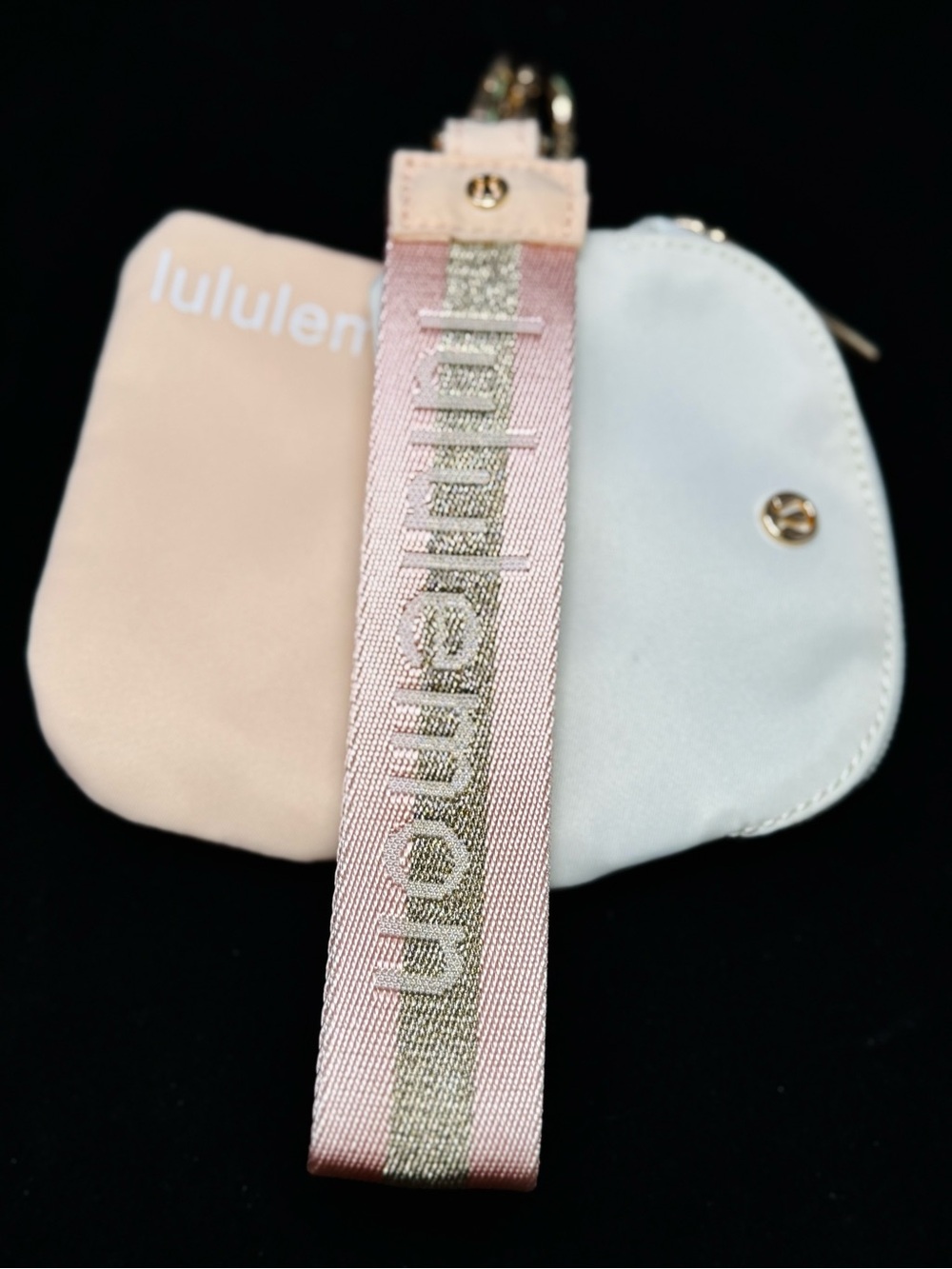 Lululemon Dual Pouch Wristlet Set - White & Light Pink - Picture 8 of 10